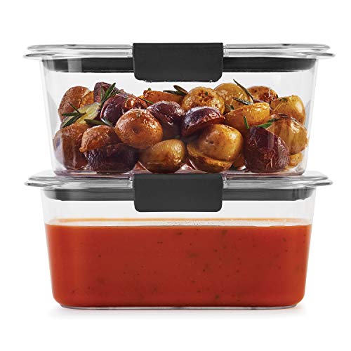 Rubbermaid Brilliance BPA-Free Food Storage Containers, Medium Deep, 4.7 Cup, 2-Pack, Airtight & Leak-Proof, Microwave & Dishwasher Safe - size: 4.7 cup (4-Piece)