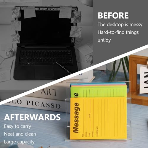 2 Pcs Clear index card stand 4 x 6'' Acrylic postcard display holder Desk card organizer Business card holders for Home Office School Desktop Card Storage (No Card)