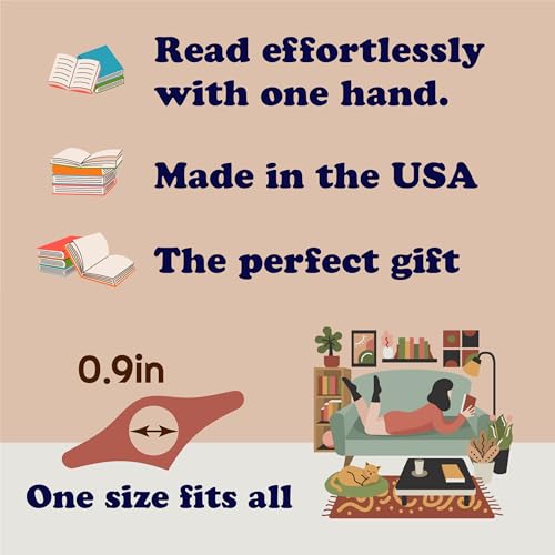 Wooden Thumb Book Page Holder – Cherry Hardwood Cat, One More Page Engraving – Handmade in USA, Bonus Wooden Bookmark Included - style: Cherry Hardwood