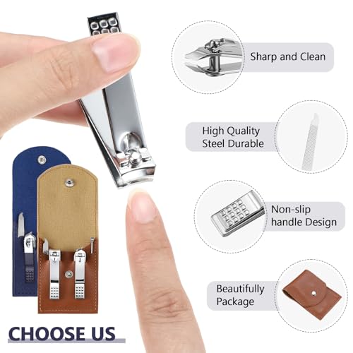 Geosar 50 Set Travel Manicure Kit Bulk Professional Nail Clippers Pedicure Nail Care Tools Grooming Stainless Steel Set with Portable Travel Case, Gift for Christmas Men Women(Multi Colors) - color: Multi Colors