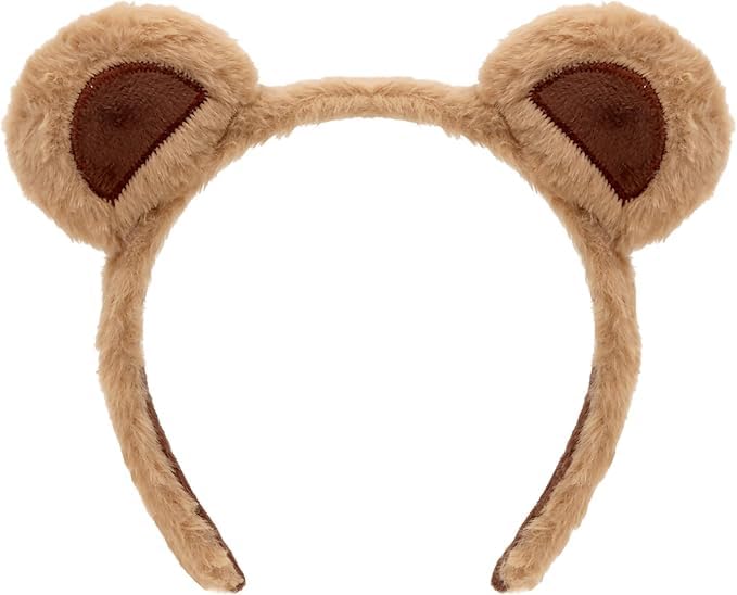 Bear Ears Cute Headband Fluffy Grizzly Hairband, Animal Ear Head Wear for Valentines Halloween Christmas Party - style: Bear Ears