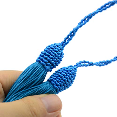 20pcs 6 Inch Silky Tassels with Chinese Knot for DIY Crafts(Lake Blue) - color: Lake Blue