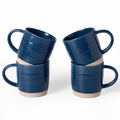 famiware Coffee Mugs Set of 4, 13 oz Mug Set, Ceramic Cup Set with Handle - color: Constellation-Abysses Blue, size: 4 Count (Pack of 1)