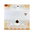 Lace Placemats Set of 2 Washable Off White 12x18inch - color: Peony, size: 2pcs