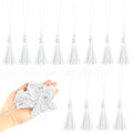 BEL AVENIR 45 pcs Mini Bookmark Tassels 3.75inch Silky Key Tassel-White - color: White