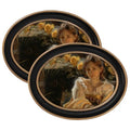 eletecpro 7x5 Oval Picture Frame with Real Glass Cover, Black, 2-Pack - color: Black, size: 7x5 Inches