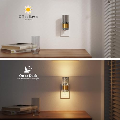JandCase Night Lights Plug into Wall - color: Gold Bubble-3000K, size: 1 Pack