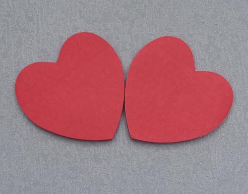 4 Packs 200 Sheets Heart Shape Sticky Notes (Red) - color: Red