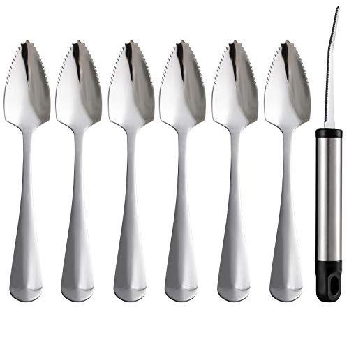 Grapefruit Spoons and Grapefruit Knife, Serrated Spoons Utensils Tool Set