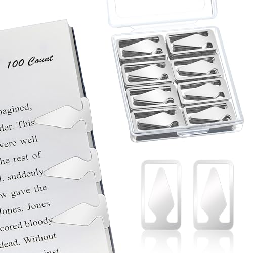 Spakon 100 Count Tin Mixed Metals Book Line Markers, Silver - color: Silver