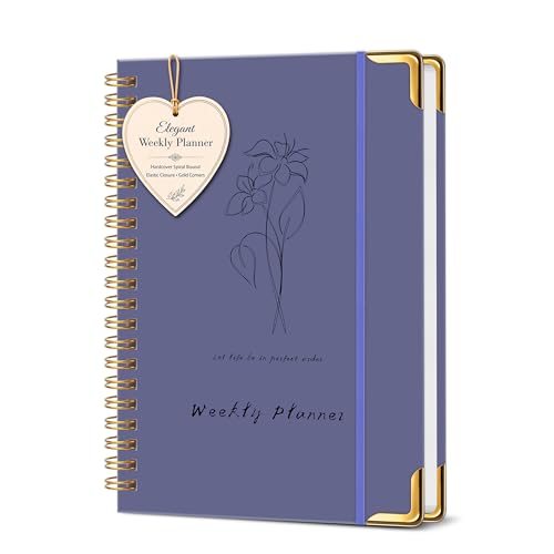 Undated Weekly Planner, Weekly To Do List Notebook with Habit Tracker, A5 - color: Purple