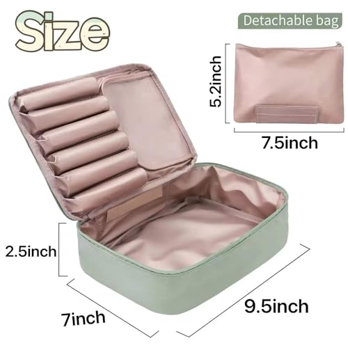Queboom Travel Makeup Bag Cosmetic Bag Toiletry Bag for Women & Men, Green - color: Green-1pcs