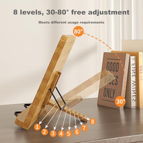 Adjustable Recipe Book Holder,Multi-Use for Cookbook,Tablet - size: M(13.4'' x 9.5'')