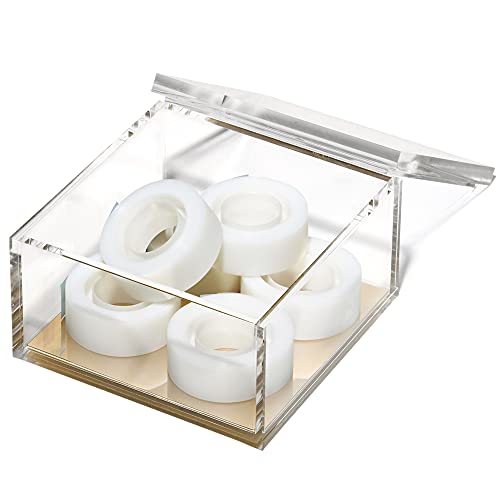 OfficeGoods Acrylic Desk Organizer with Gold Base, Large - color: Gold, size: Large