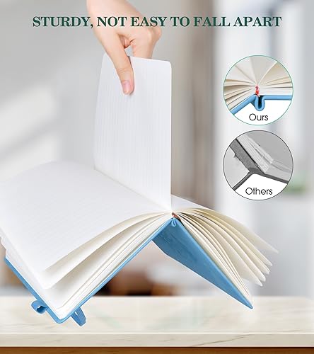 Lined Journal Notebook for Men Women, A5 Leather Journals for Writing, Blue 200 Pages College Ruled Journal Notebook, Travel Daily Journal Notebook for Work School, Note Taking 5.75'' X 8.38'' - color: Blue
