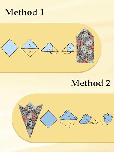 Luckyvestir Floral Pocket Squares for Men Cotton Flower Handkerchief Formal Wedding Party Graduation - color: Colorful