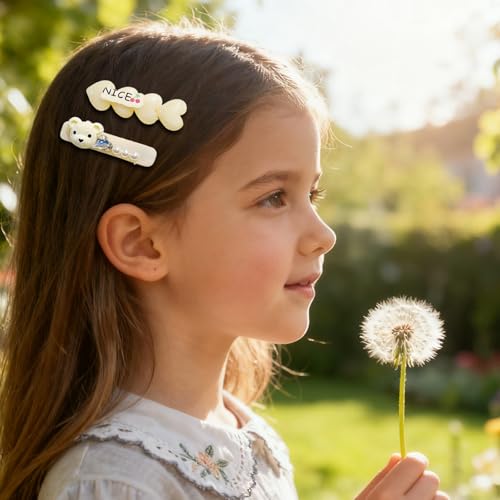 15 piece set of girls' and ladies' hair clips, sweet and fashionable hair clip set, pearl acrylic resin hair accessories, suitable as gifts for girls and ladies (white) - color: white