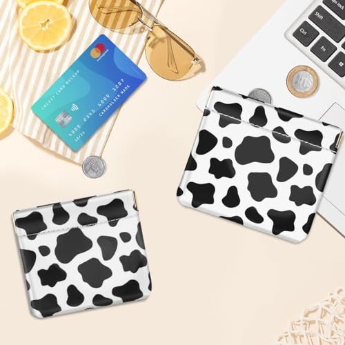 Cow Squeeze Coin Purse Pouch Small Makeup Bag for Purse - color: Cow, size: Small (4.4"x3.85")