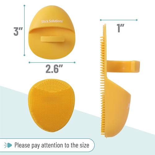 Slick- Silicone Facial Cleansing Brush, 4 Pack, Silicone Face Scrubber Exfoliator, Face Exfoliator Scrubber, Facial Scrubber for Face Cleanser Brush, Exfoliating Face Scrubber, Face Brush - color: Red\blue\white\yellow