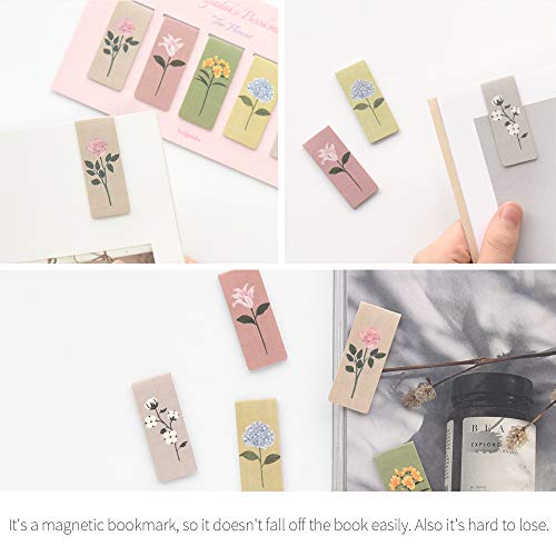 Monolike Magnetic Bookmarks The Flower ver.1 + ver.2, 10 Pieces - color: The Flower Ver.1 + Ver.2 Set