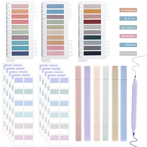 Sticky Book Tabs Book Annotation Kit 720PCS Annotation Tabs 6 Highlighters