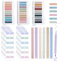 Sticky Book Tabs Book Annotation Kit 720PCS Annotation Tabs 6 Highlighters