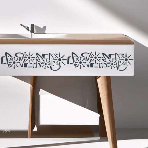 Stencils for Crafts Reusable Texture Stencils for Painting 10"x8" - style: Abstract