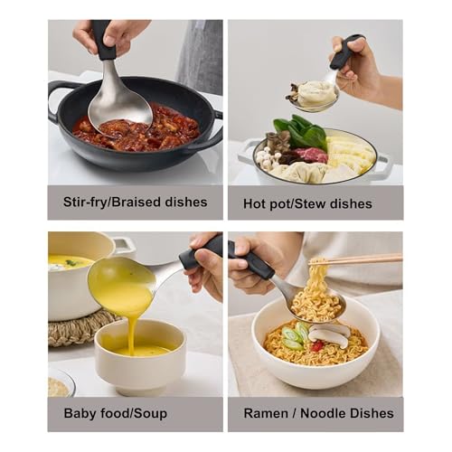 Korean Serving Spoon Stainless Steel Ladle 먹방 스푼 미니 국자 - color: Mint