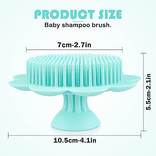 Baby Cradle Brush - Silicone Massage & Exfoliator Brush for Newborns to Toddlers (Green) - color: Color 2