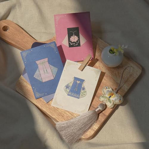 Monolike Day by Day Card, 103 Lucky Pouch - Mix 48 Mini Single cards, 24 envelopes Package - color: 103 Lucky Pouch
