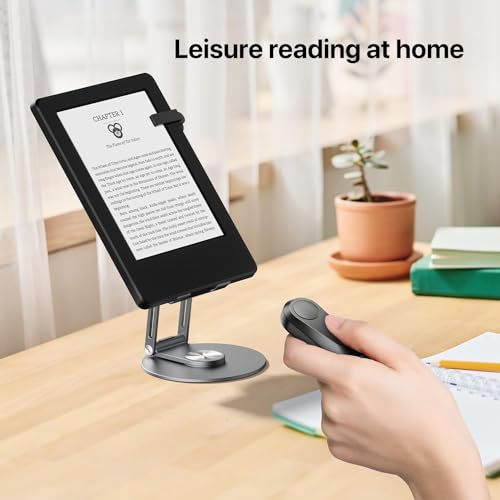 RF Remote Control Page Turner for Kindle Paperwhite Oasis eReaders Kobo,Camera Video Recording Remote Triggers, Page Turner for ipad Tablets Reading Novels Comics(Black) - color: Black