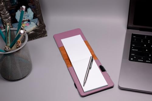 LaserGram Mini Padfolio with Notepad and Pen, Hawaiian Sea Turtle, Personalized Engraving Included (Pink) - color: Pink