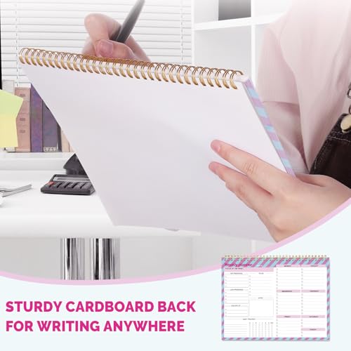 Thboxes Weekly Desk Planner, 8.5x11In To Do List Notepad, 52 Sheets, Plaid - color: Plaid Style