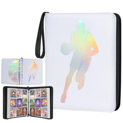 900 Pockets Basketball Card Binder, Laser Silver Hot Stamping Cover,XG90 - color: Dazzling Basketball-900