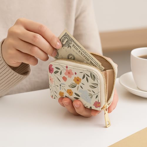 Chinese Style Mini Coin Purse - Elegant & Compact - Perfect for Travel, Daily Commute, and Home Use (white) - color: white