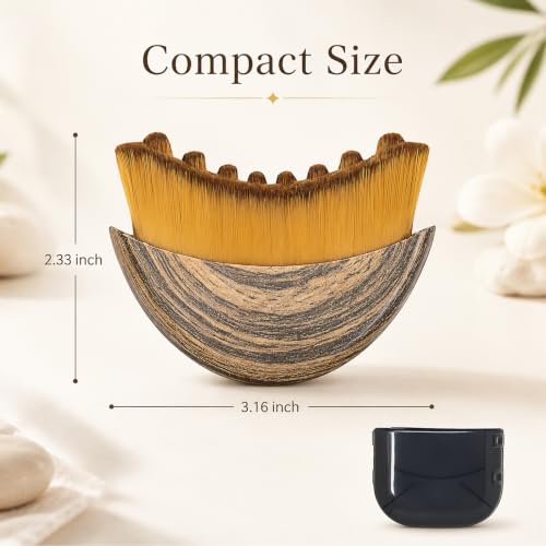 Lymphatic Contour Face Brush, Manual Lymphatic Drainage Massager, Ergonomic Facial Cleansing Brush with Durable Soft Bristles, Helps Relieve Fatigue