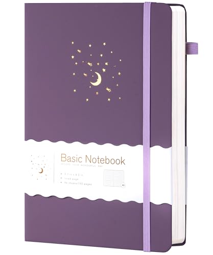 CAGIE Purple Journal for Women Men Lined Dream Journaling Notebook Diary A5 - color: 1 Pack 02 Light Purple