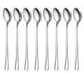 Premium Stainless Steel Ice Cream and Cocktail Spoons - Set of 8 (Silver) - color: 1. Silver-8 Piece