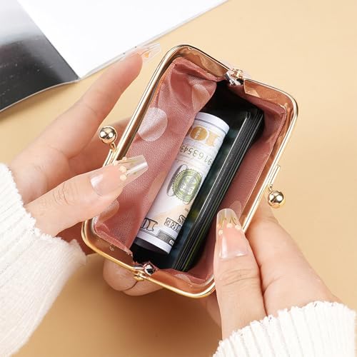 Cute Floral Buckle Coin Purses Vintage Pouch Kiss-lock Change Purse Wallets… - color: 43