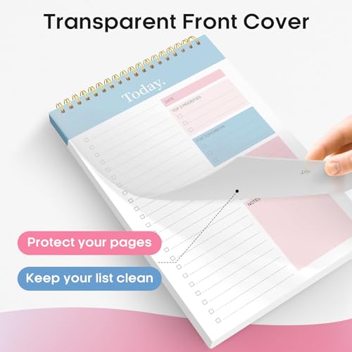 Taja To Do List Notepad, Undated Daily Planner for Work and Goal Setting - color: c-Early Dawn, size: 6 Pack