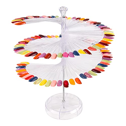 Nail Swatches Sticks, 120Pcs Spiral Nail Stand for Gel Polish Color Display - color: Clear 120Pcs