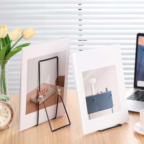 6 Pack 9.17 Inch Large Metal Book Stand for Display Adjustable - size: 9.17 Inch