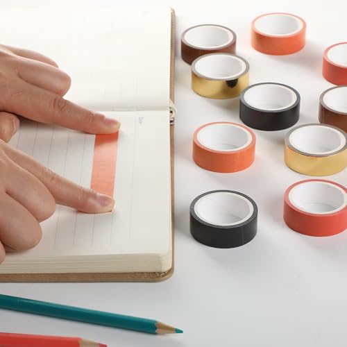 Mr. Pen- Washi Tape Set, 10 Rolls, 5 Yards/Roll, Washi Tape for Scrapbook - color: Fiery Horizon