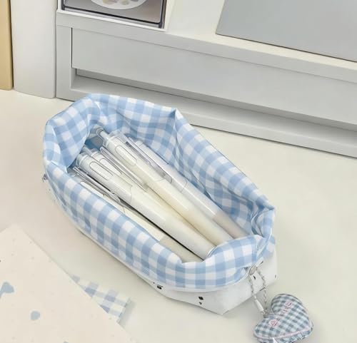 Cute Pencil Case Cottagecore Floral Print Pen Pouches with Lace Trim