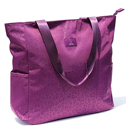 ESVAN Original Floral Water Resistant Large Tote Bag Shoulder Bag for Gym Beach Travel Daily Bags Upgraded - color: [A] C