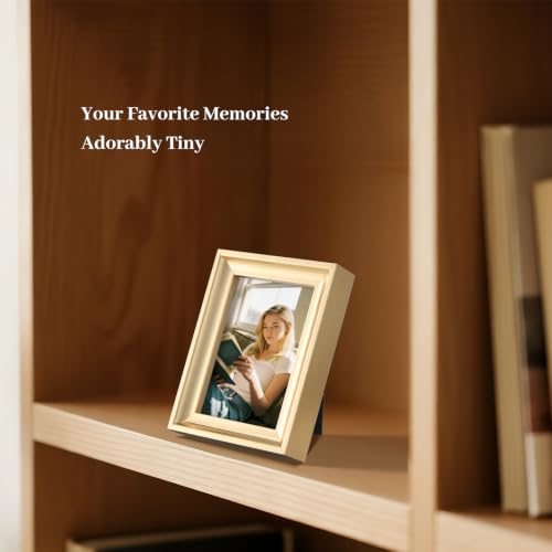 2.5x3.5 Mini Picture Frames Set of 6, Small Polaroid Photo Frame with HD Glass, FSC Certified Eco MDF Wood, Tabletop Desk & Wall Display for Instax Film, Baby Nursery Decor, Wallet Size, Gold - color: Glass-Gold