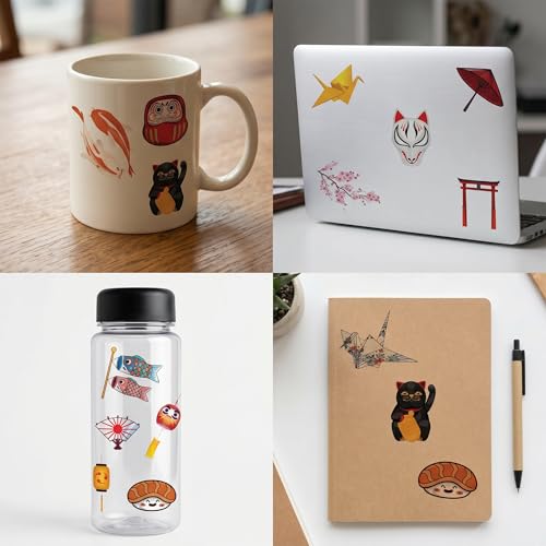 96PCS Japanese Temporary Tattoos Pre-Cut Themed