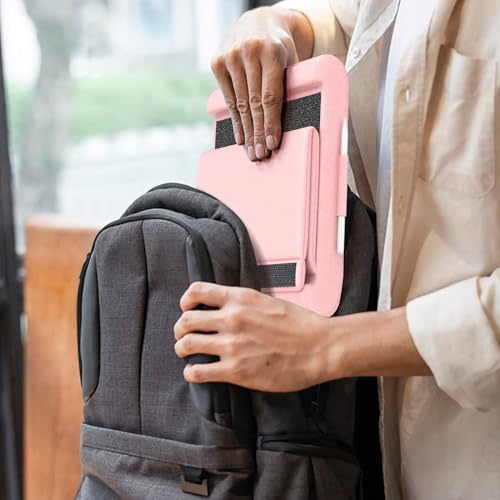 Tablet Pillow Stand, Foldable Tablet Holder for Lap, Bed, Soft Pillow Pad - color: Pink