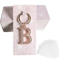 100 Set Keychain Display Cards with Bags,Jewelry Packaging Blank Hanging Cards for Selling - color: Pink