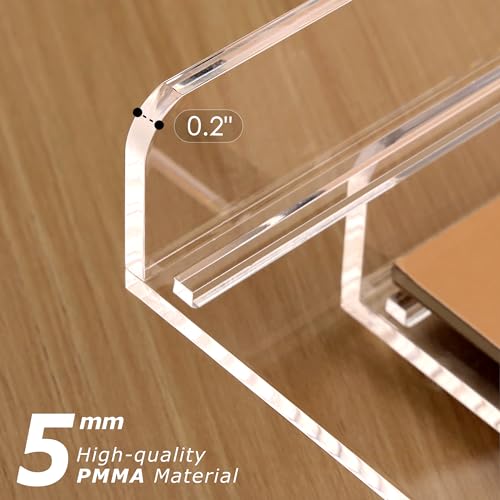2 Pack- Stackable Paper Letter Tray, A4 File Tray Desk Organizer, Acrylic - style: Thin 2 Tier Trays